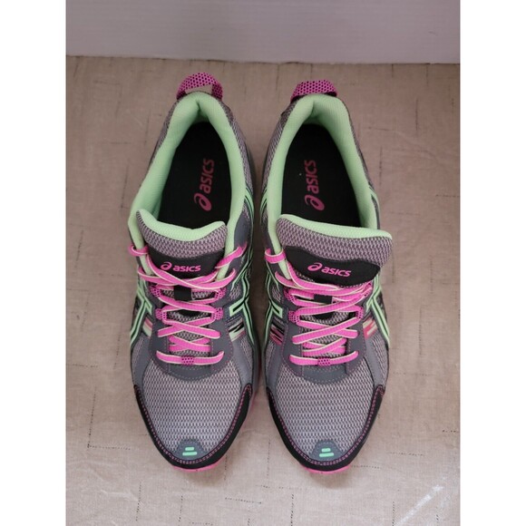 asics gel venture 5 gray and green woman's size 11 - Picture 1 of 9